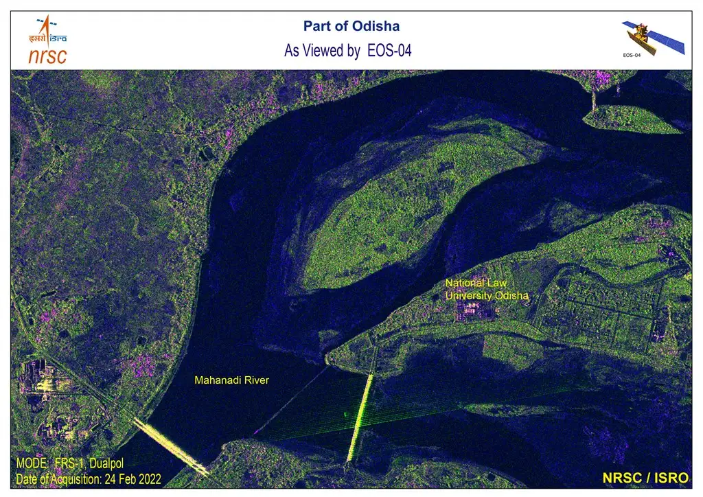 Part of Odisha as viewed by EOS-04