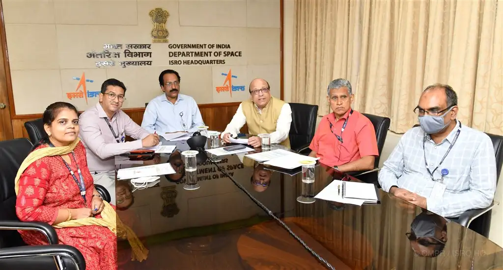 Inaugural session of the National meet on Aeronomy research. Seen with Chairman, ISRO / Secretary DOS Shri S Somanath are Shri Shantanu Bhatawdekar, Scientific Secretary, ISRO, Dr. P. Sreekumar, Satish Dhawan Professor, ISRO Headquarter, Dr. Tirtha Pratim Das, Director, Science Programme Office,  Dr. Jagadheesha D, Deputy Director and Dr. Maria Antonitta, Programme Manager, Science Programme Office, ISRO Headquarters.