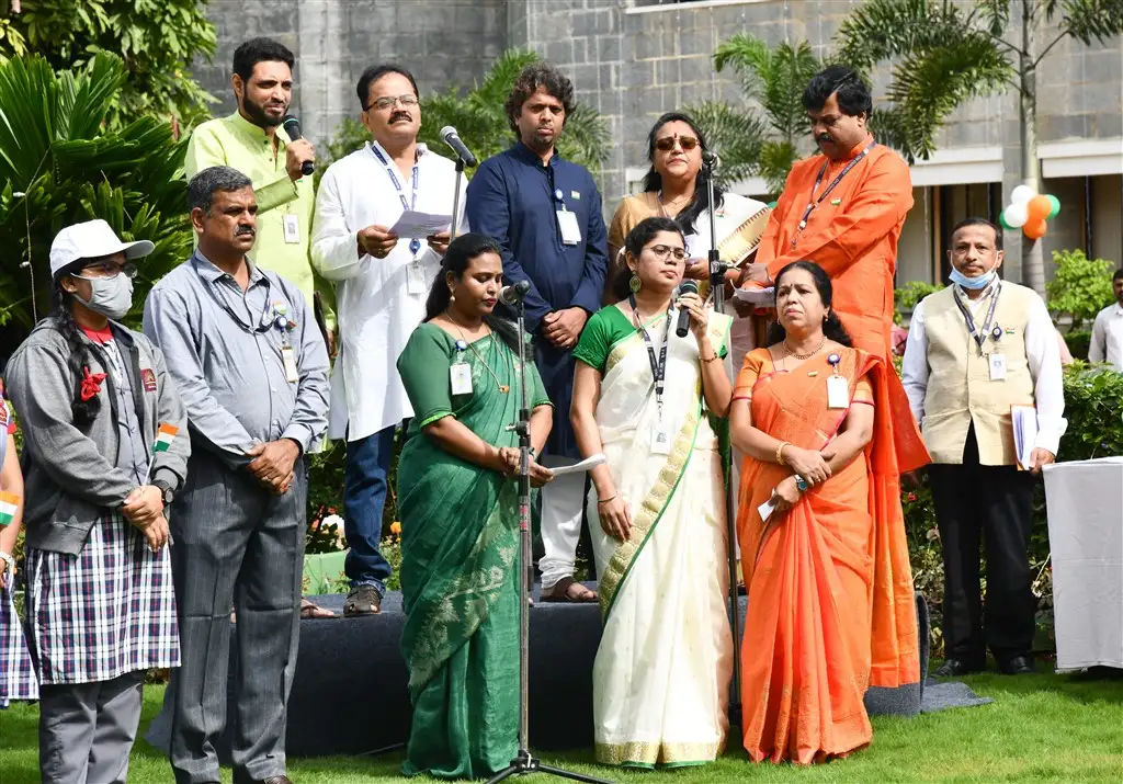 76th Independence Day Celebration at Anthariksh Bhavan, ISROHQ, Bengaluru on August 15, 2022