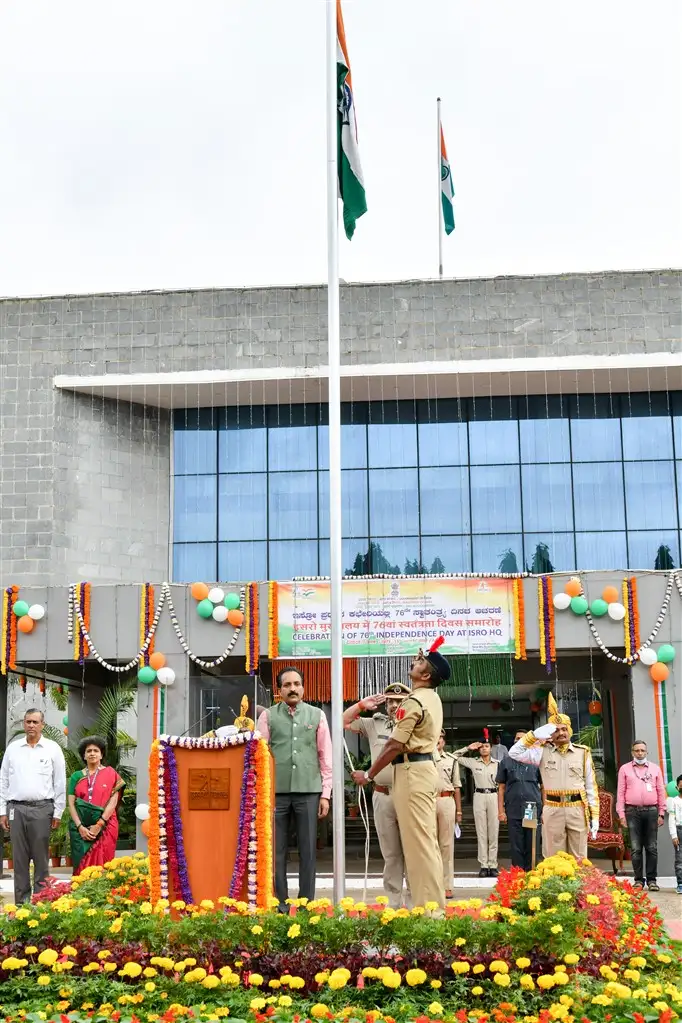 76th Independence Day Celebration at Anthariksh Bhavan, ISROHQ, Bengaluru on August 15, 2022