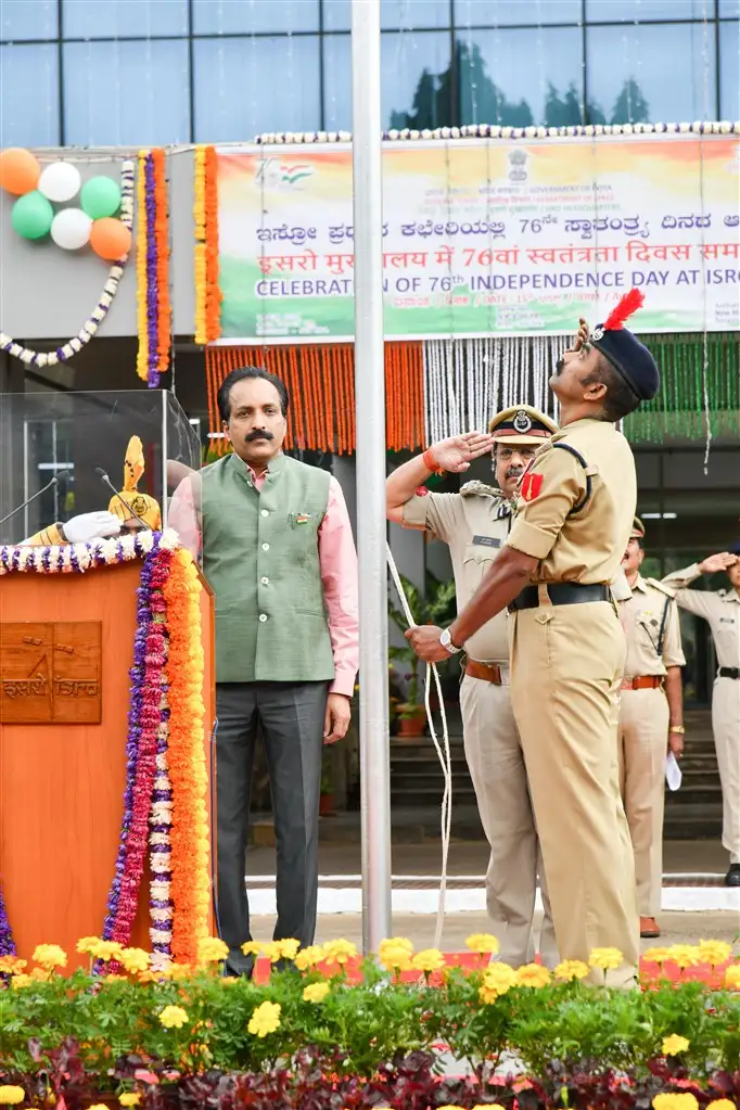 76th Independence Day Celebration at Anthariksh Bhavan, ISROHQ, Bengaluru on August 15, 2022