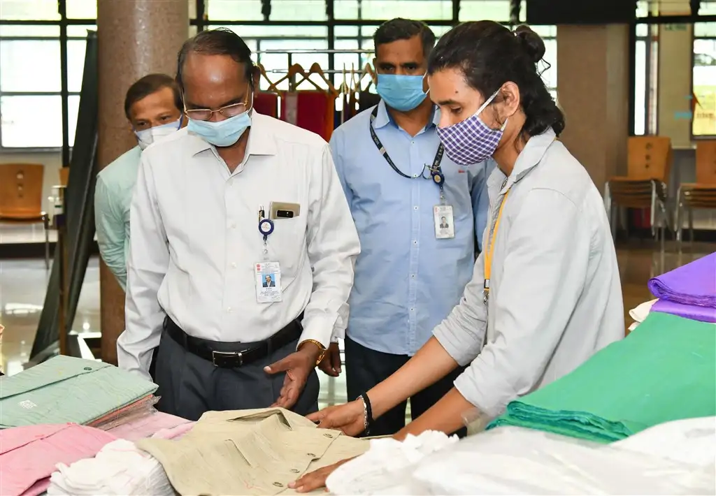 Khadi products exhibition at ISRO Headquarters, Bengaluru