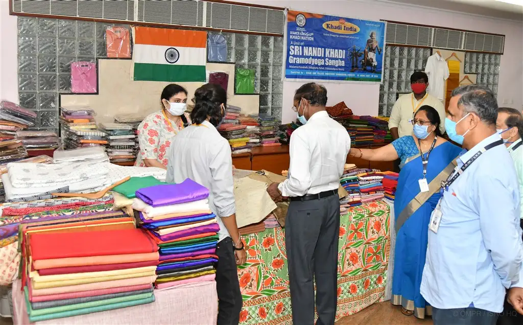 Khadi products exhibition at ISRO Headquarters, Bengaluru