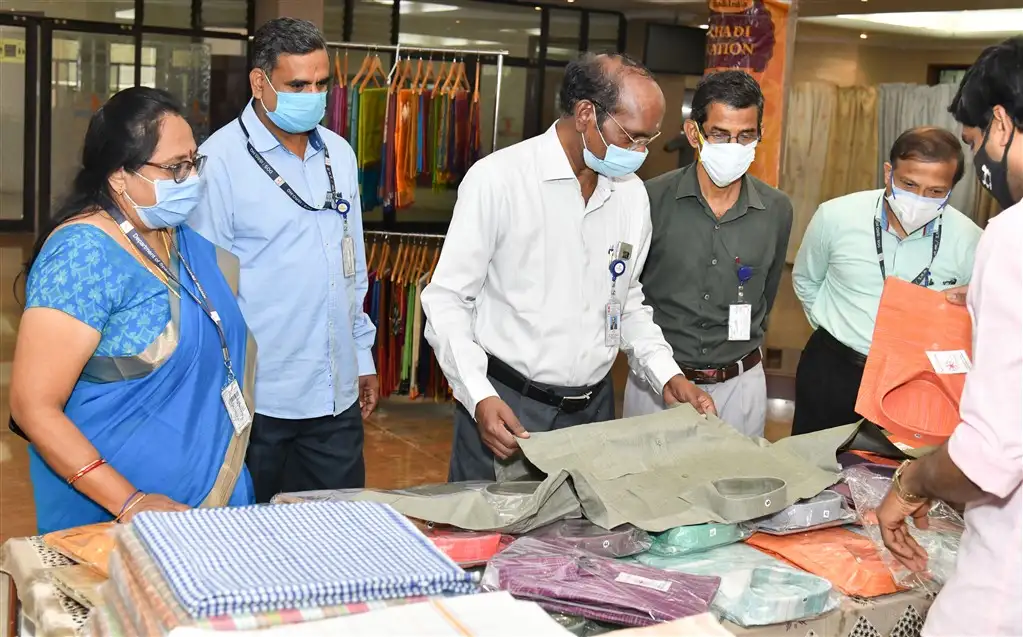 Khadi products exhibition at ISRO Headquarters, Bengaluru