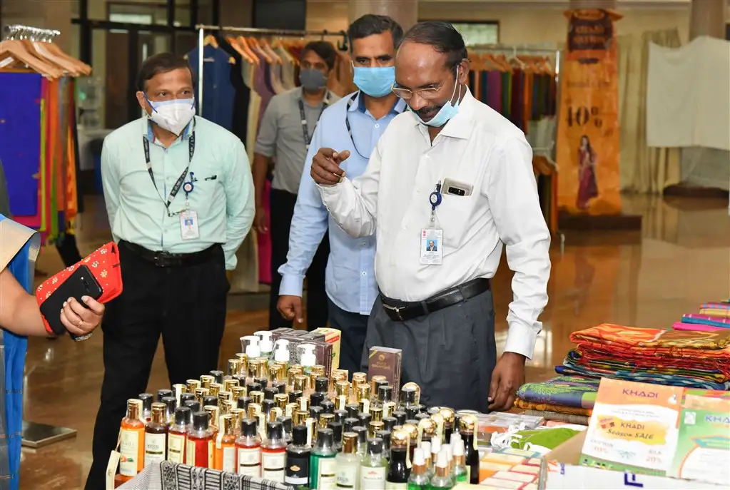 Khadi products exhibition at ISRO Headquarters, Bengaluru