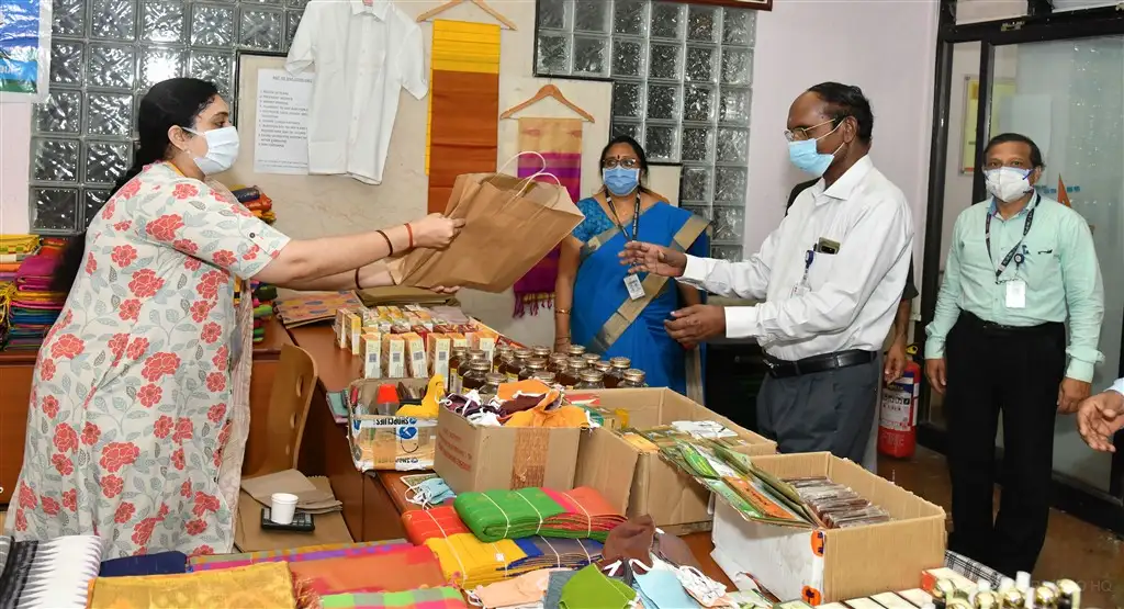 Khadi products exhibition at ISRO Headquarters, Bengaluru