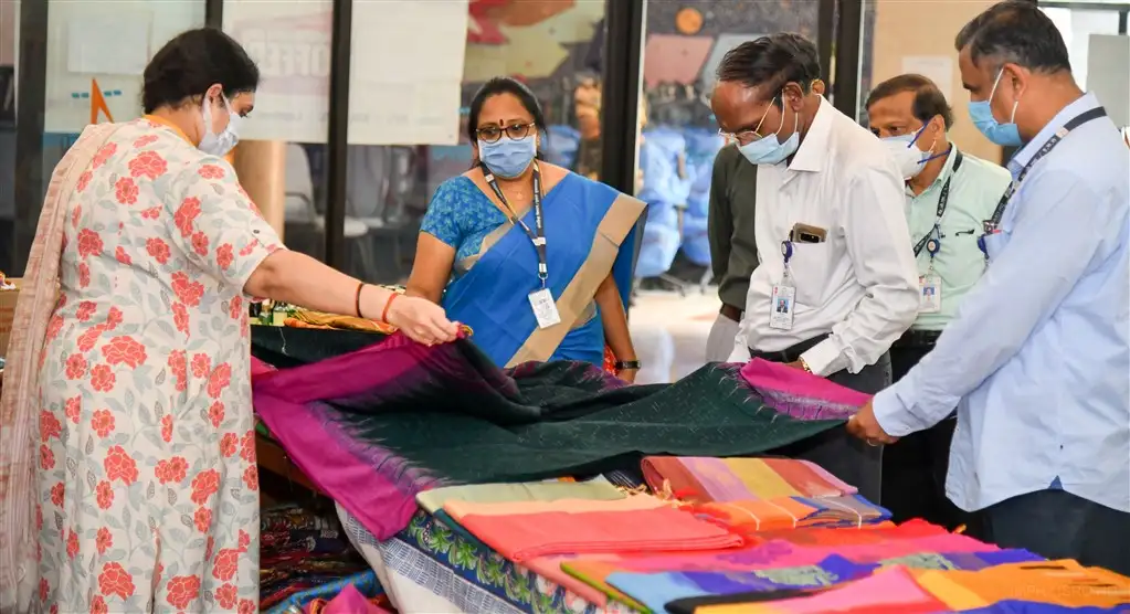 Khadi products exhibition at ISRO Headquarters, Bengaluru