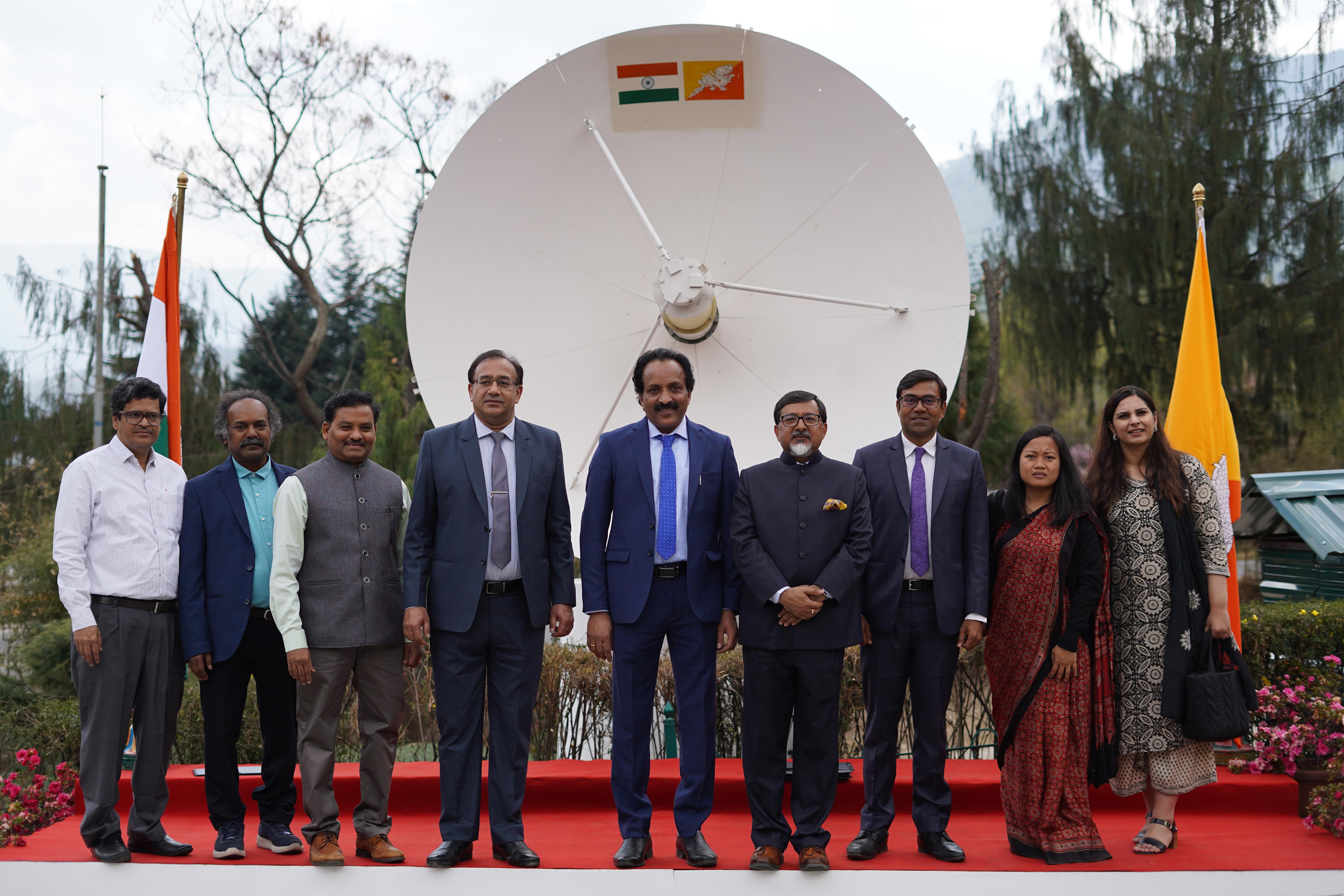 Inauguration of India – Bhutan SAT ground station