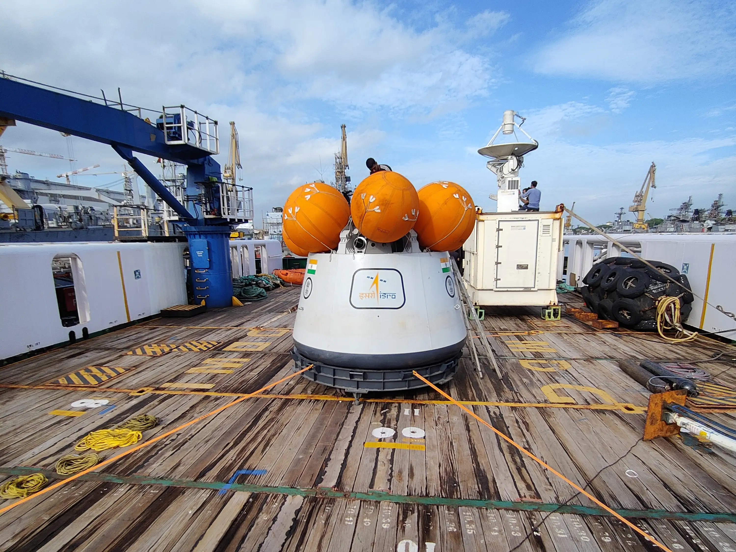 CMRM secured to Ship deck