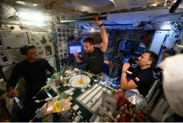 Meal time on ISS