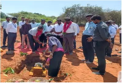ISRO Officials at Ground Breaking Ceremony for SSLV Launch Complex (SLC), 
                                        Kulasekarapattinam.
                                        