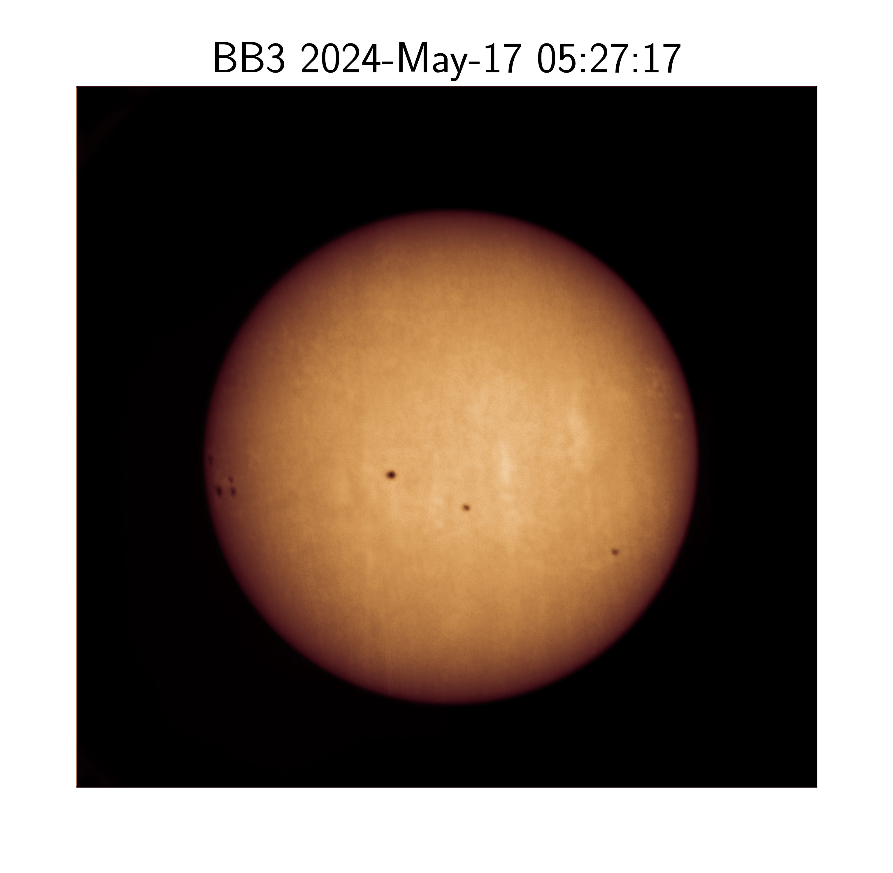 Figure 6: Sun image in Broad Band 320-360 nm (BB3)