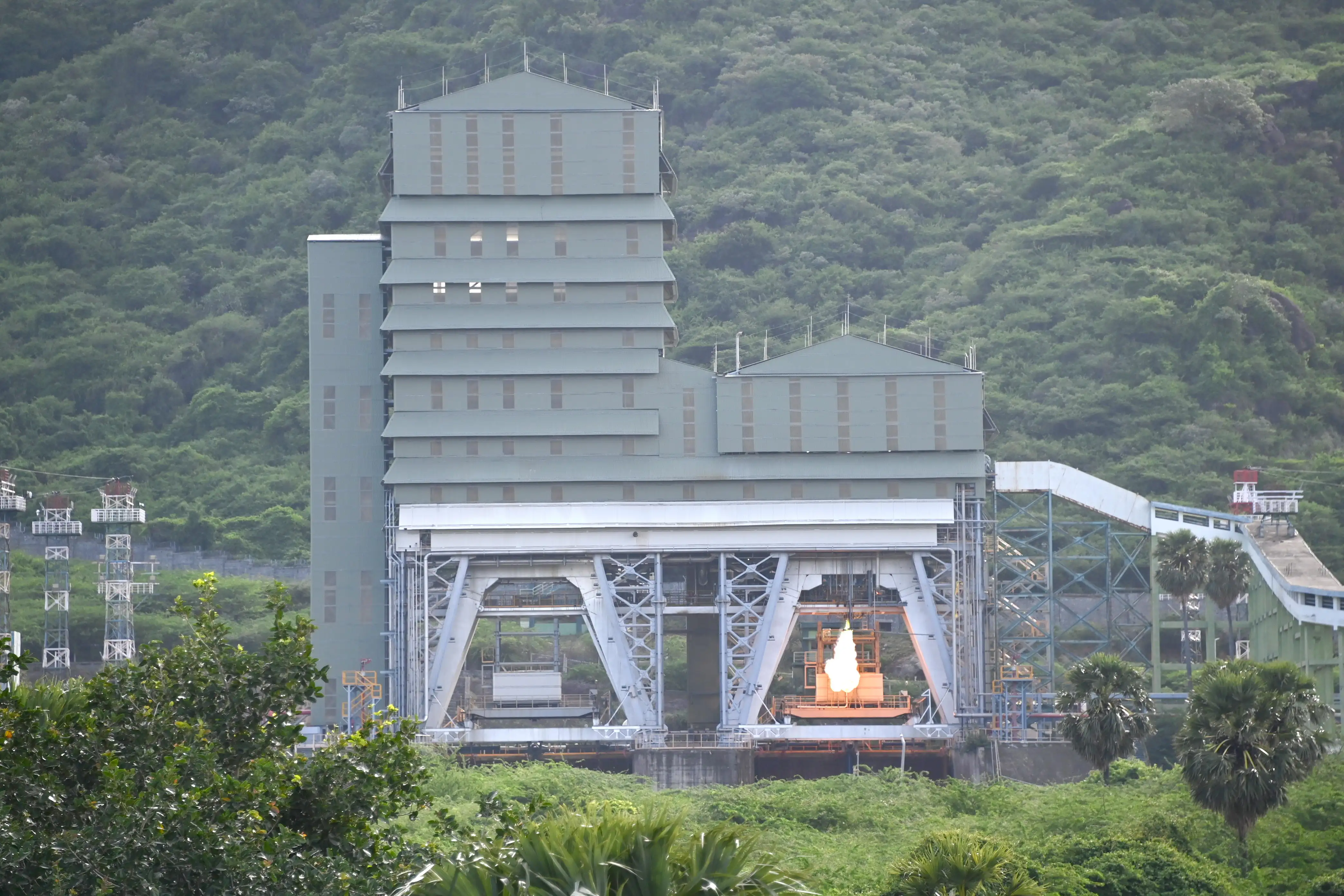 ISRO successfully conducted hot test of Semicryogenic Engine Power Head Test Article at higher thrust level