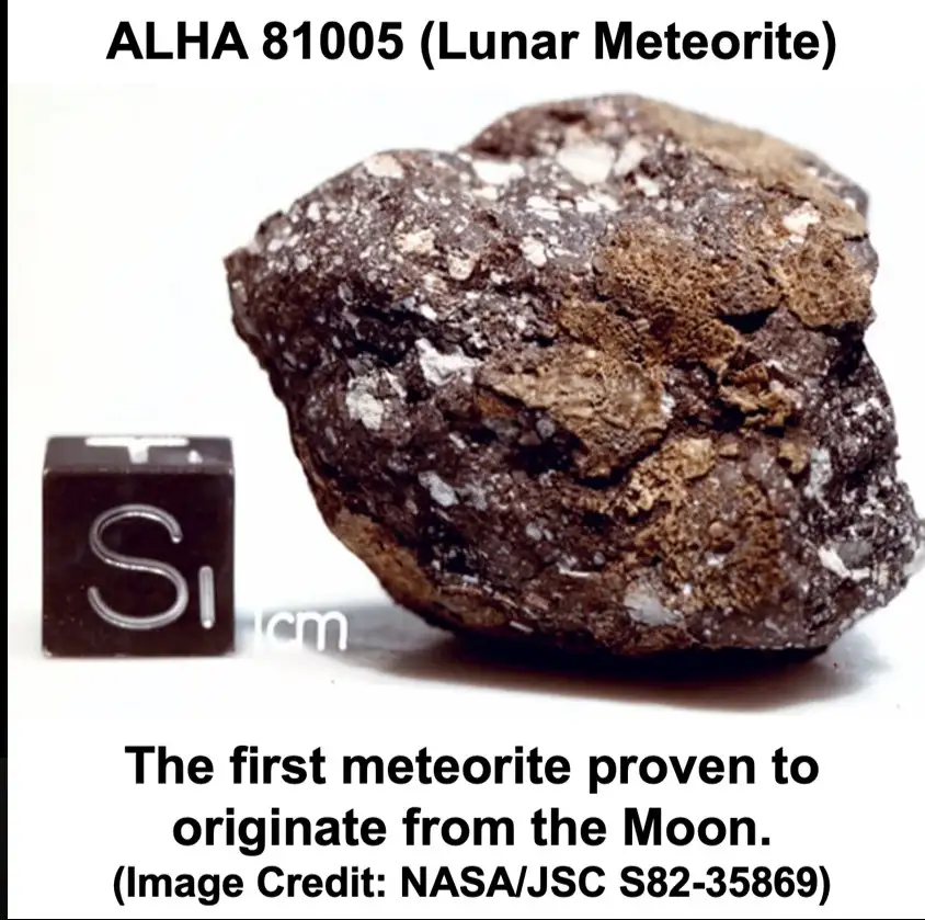 Figure 1:Picture of the Lunar meteorite ALHA 81005