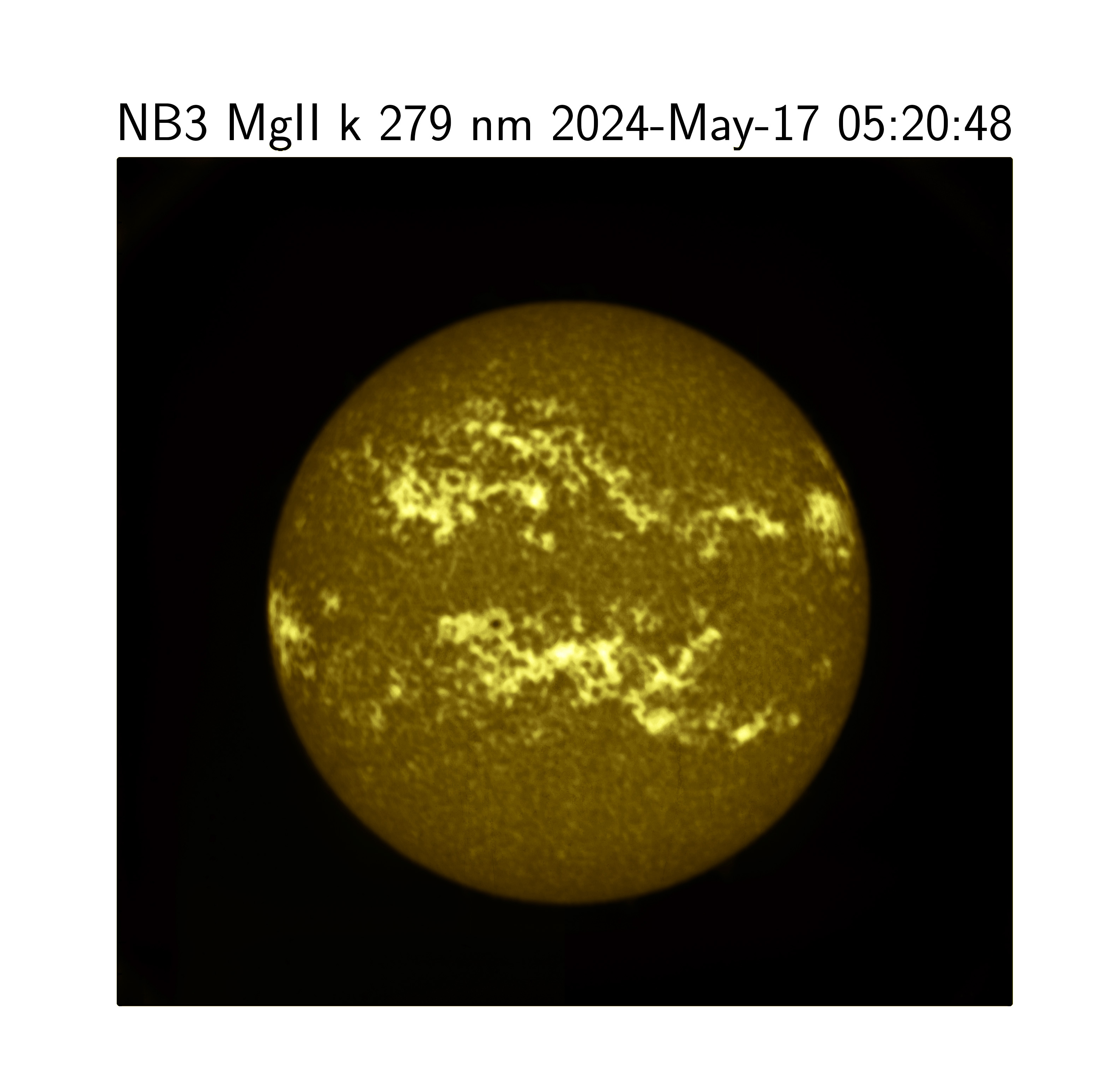 Figure 1: Sun image in Mg II k line (NB3): 