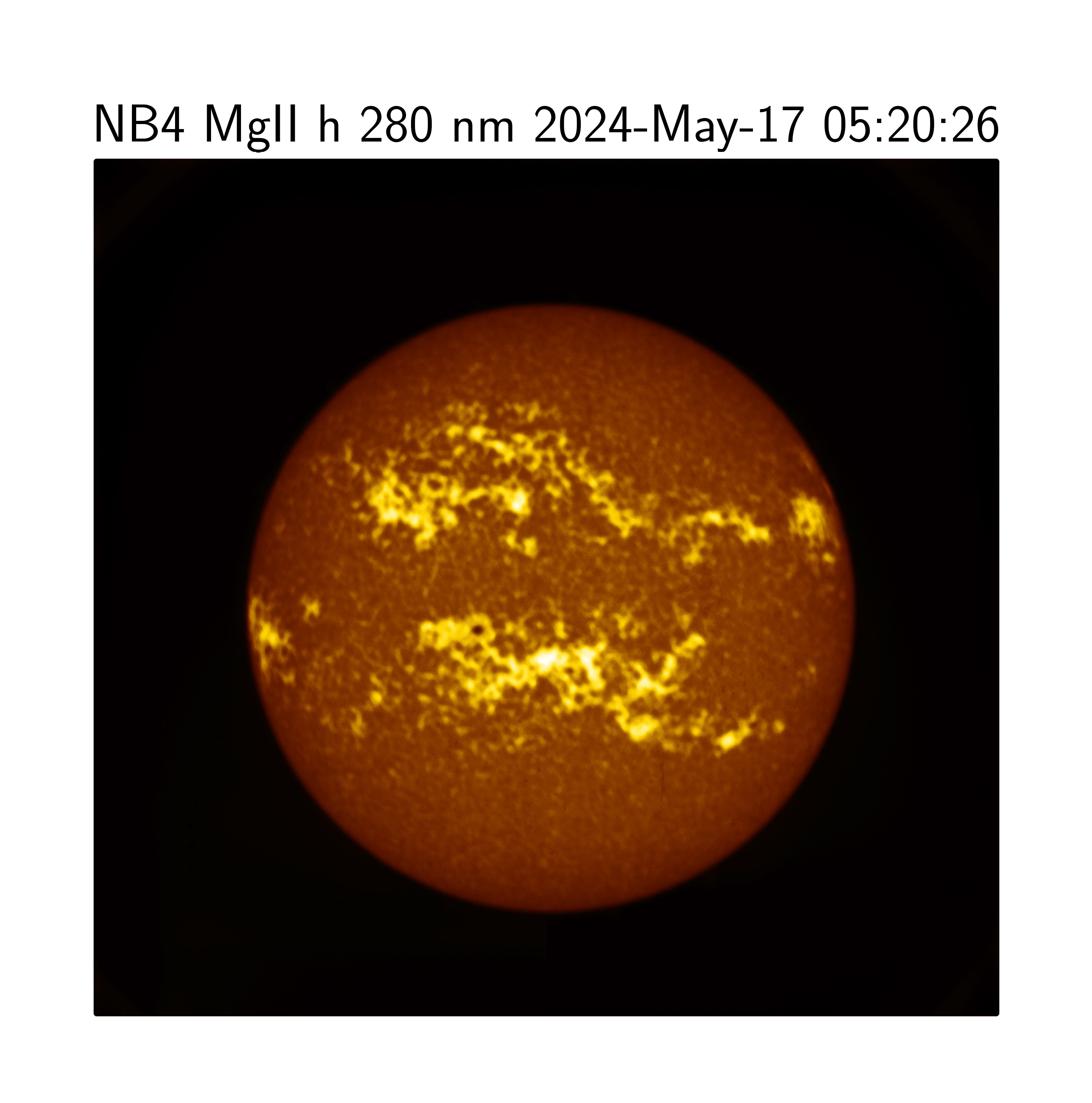 Figure 2: Sun image in Mg II h line (NB4)