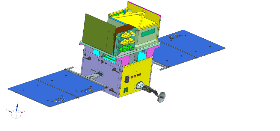 CAD view of the TRISHNA satellite