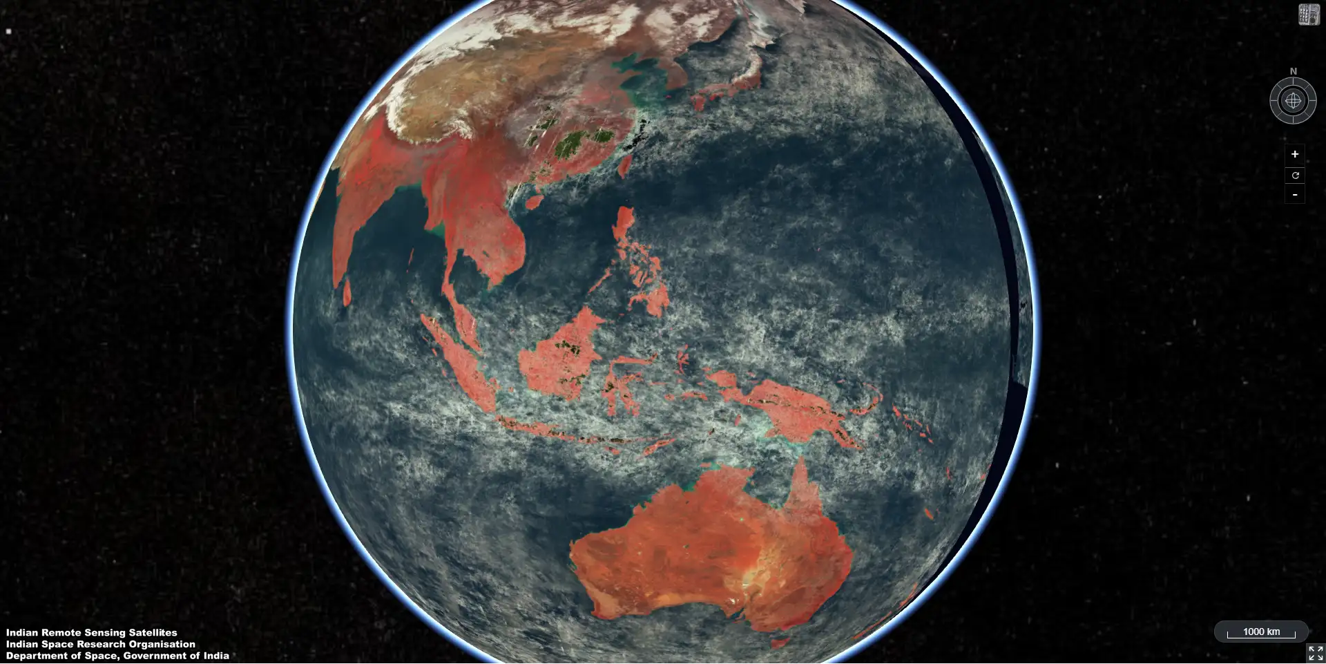 Global false colour composite mosaic generated from EOS-06 data