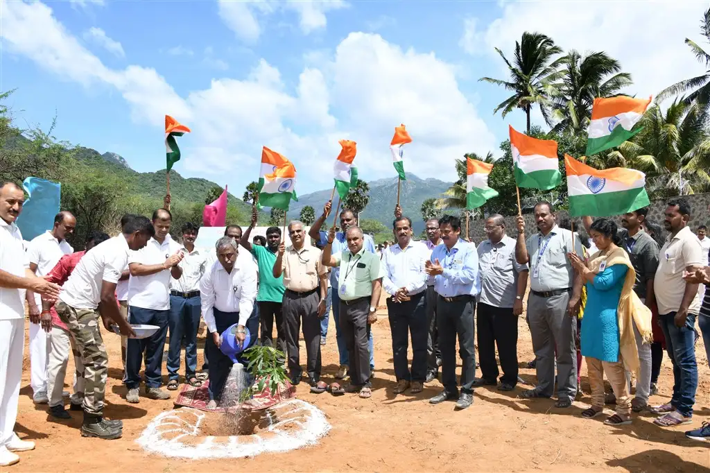 Tree Plantation on the eve of AZADI KA AMRIT MAHOTSAV