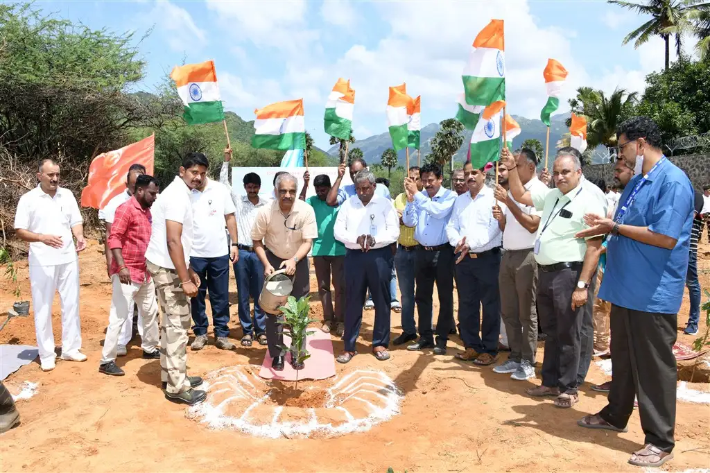 Tree Plantation on the eve of AZADI KA AMRIT MAHOTSAV