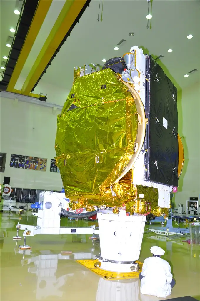 GSAT-18 undergoing a prelaunch test