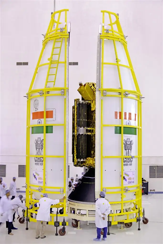 Payload Fairing with GSAT-6A is being Integrated