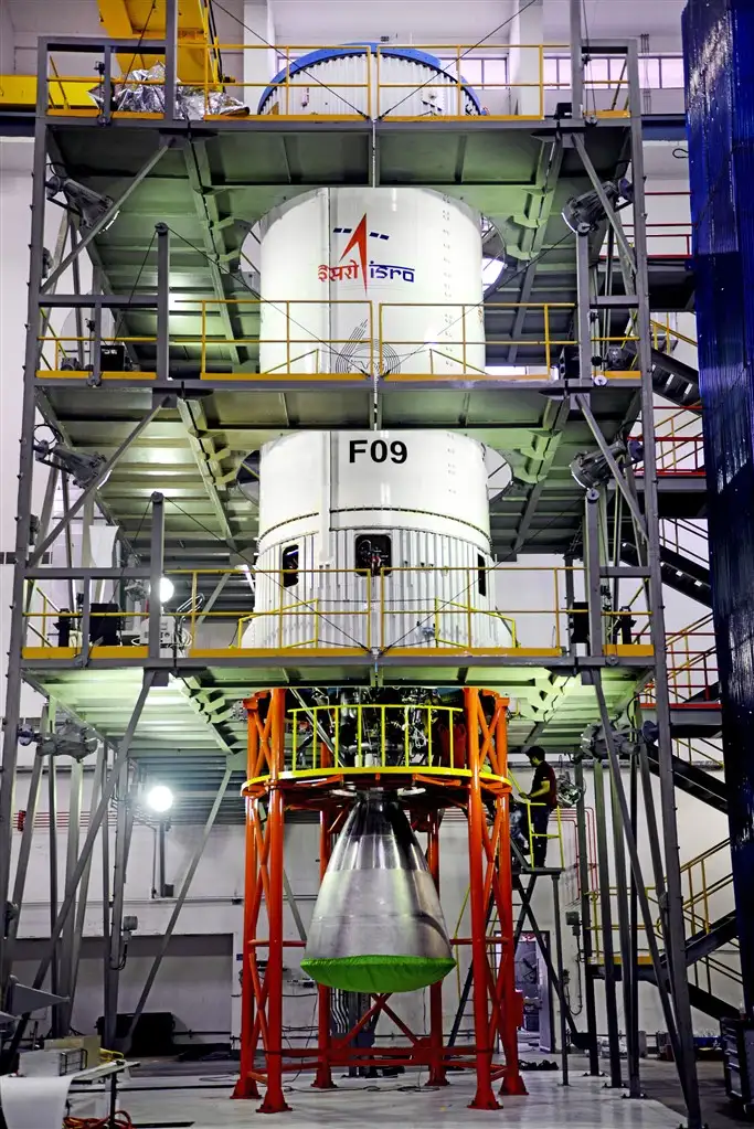 GSLV-F09 Liquid Stage at Stage Processing Facility