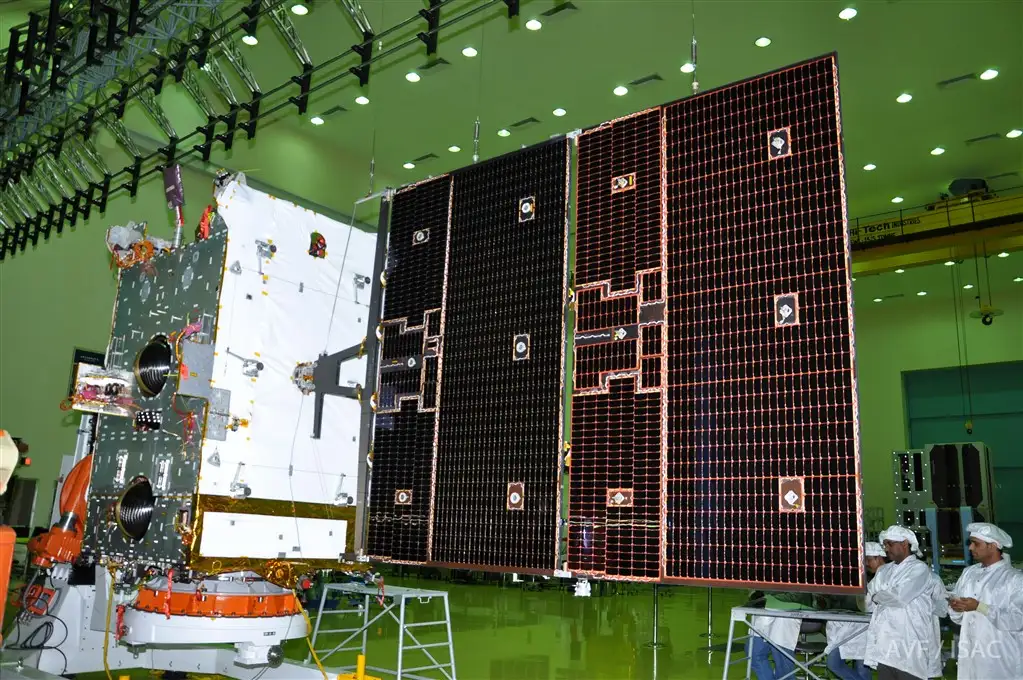 Solar array deployment test of GSAT-9