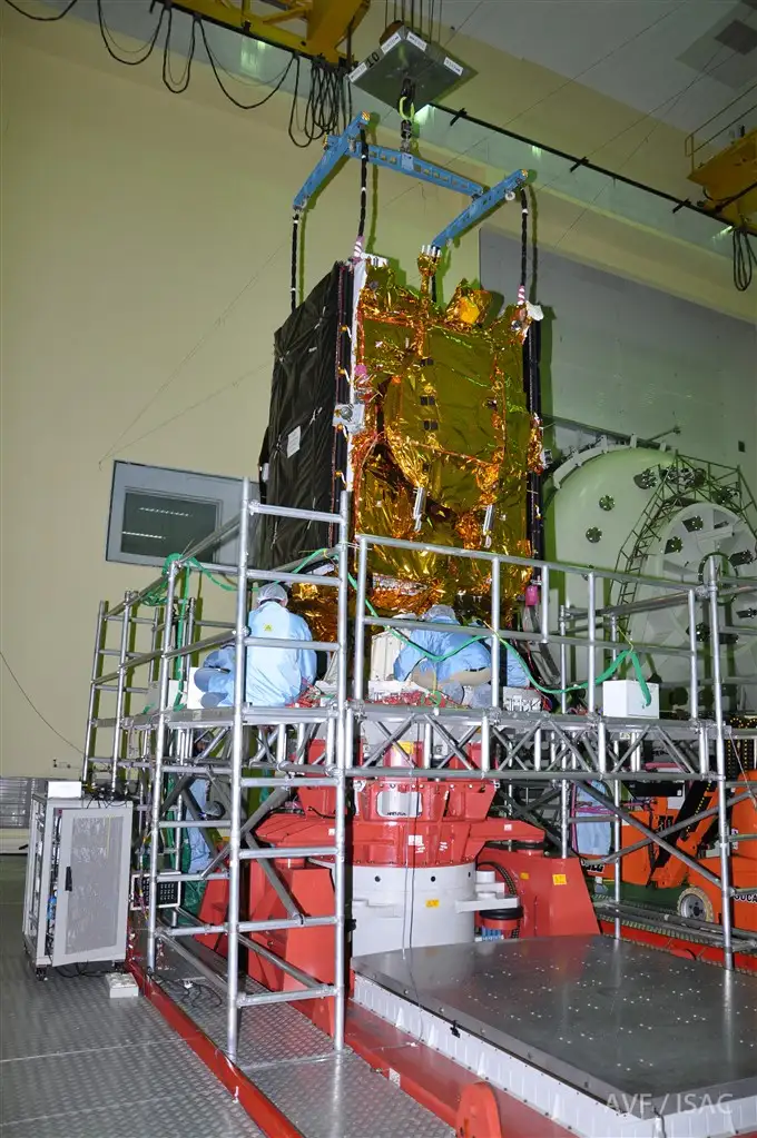 GSAT-9 undergoing Acoustic test