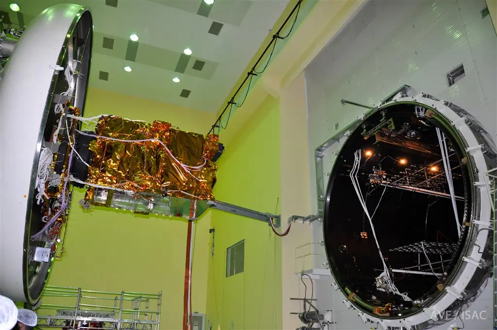 GSAT-9 being Prepared for thermovac test