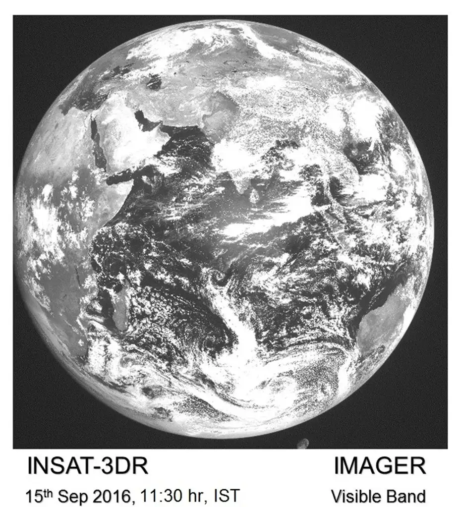 First Image from INSAT-3DR - Visible Band