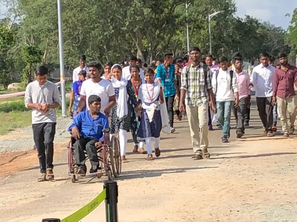 Watching launch of PSLV-C48/RISAT-2BR1 from viewers gallery at SDSC, Sriharikota