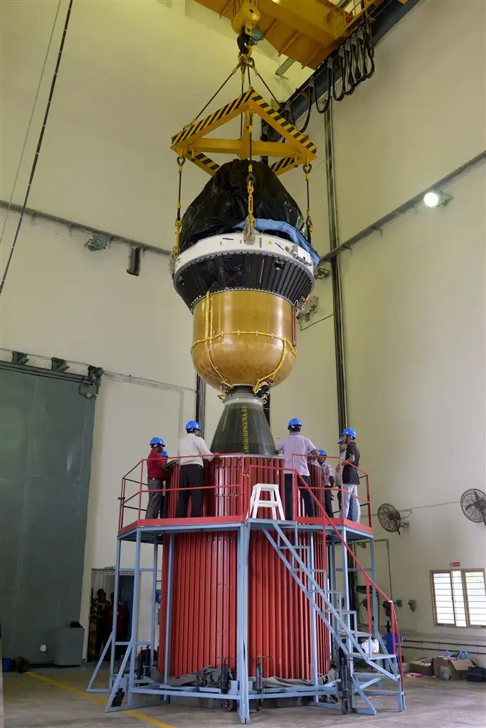 PSLV-C29 on the First Launch Pad with Vehicle Assembly Building in background