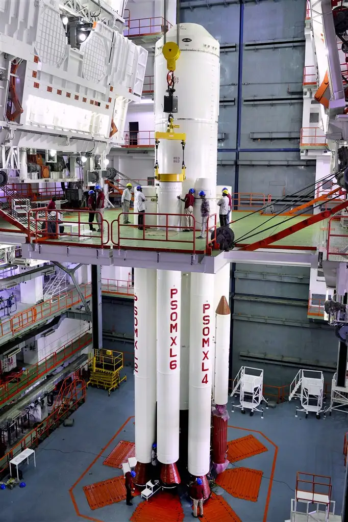 Integration of  'XL' strap-on motors with the Core Stage of PSLV-C31 in progress