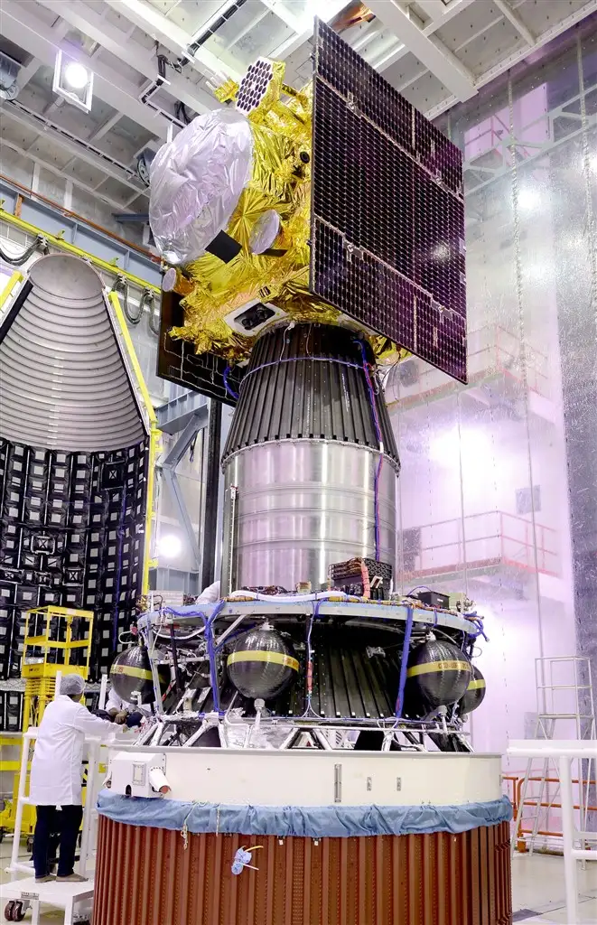 IRNSS-1F spacecraft integrated with PSLV-C32
