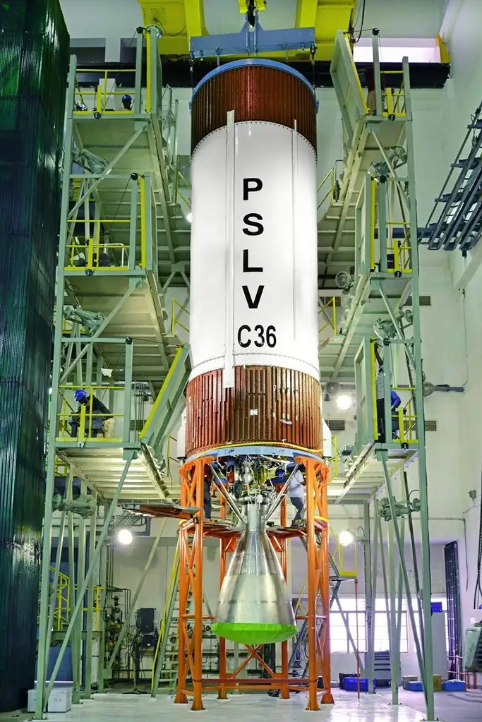 PSLV-C36 second stage at Stage Processing Facility