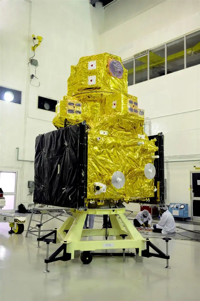 RESOURECESAT-2A in a clean room at the launch centre