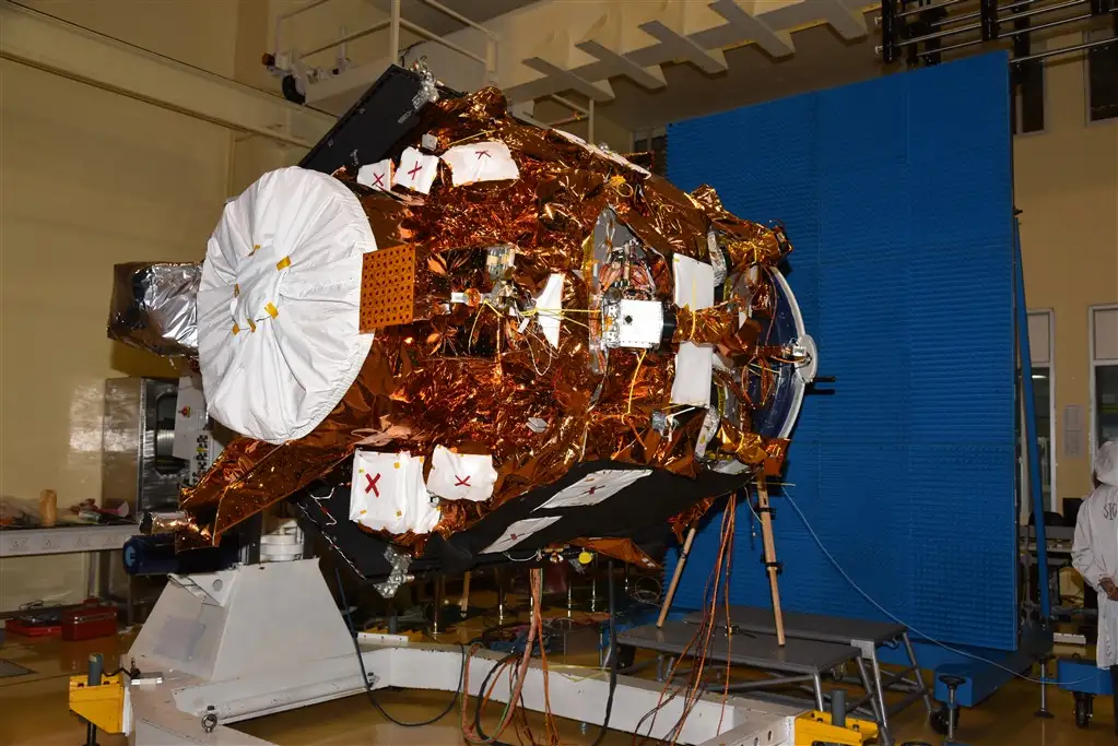 Cartosat-2 Series Satellite undergoing EMI Radiation Test