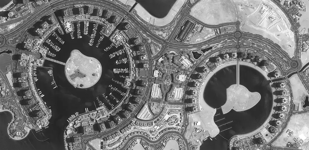 Panchromatic Image of Doha, Qatar taken on June 26, 2017 