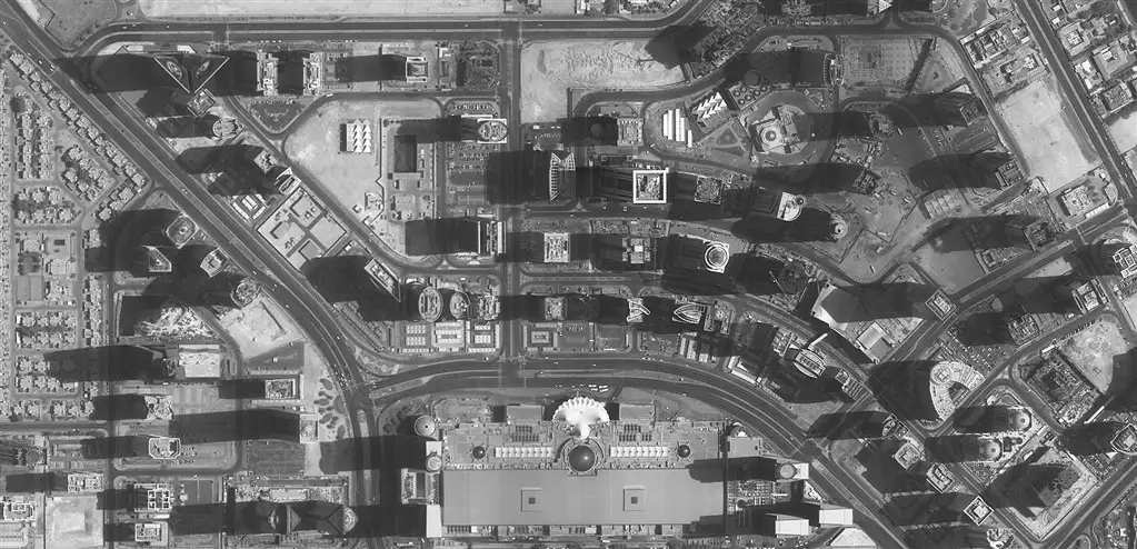 Panchromatic Image of part of Doha, Qatar taken on June 26, 2017 