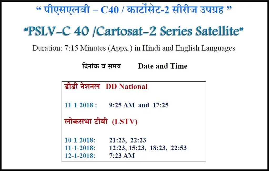 PSLV-C40 Notice