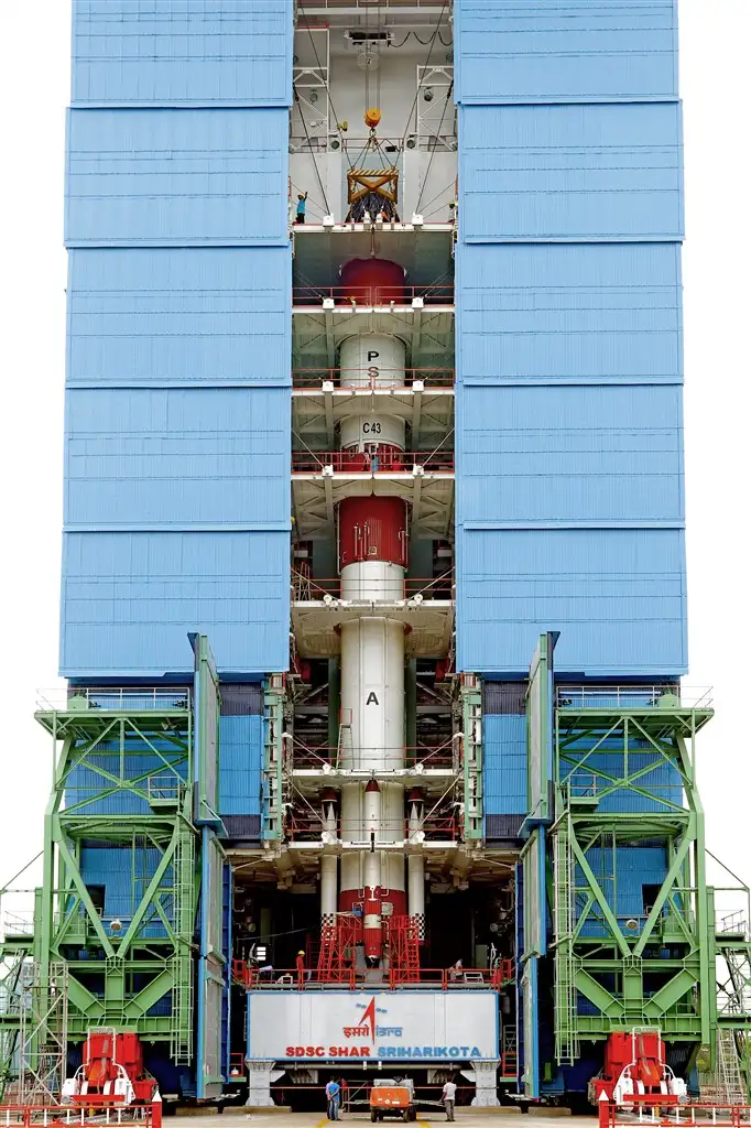 PSLV-C43 Inside Mobile Service Tower